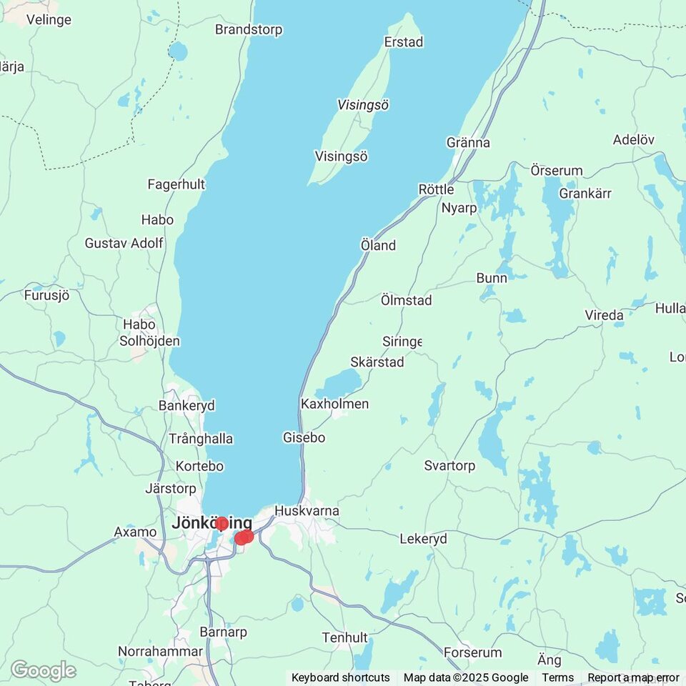 Butiker med rea-varor nära Gränna, Småland