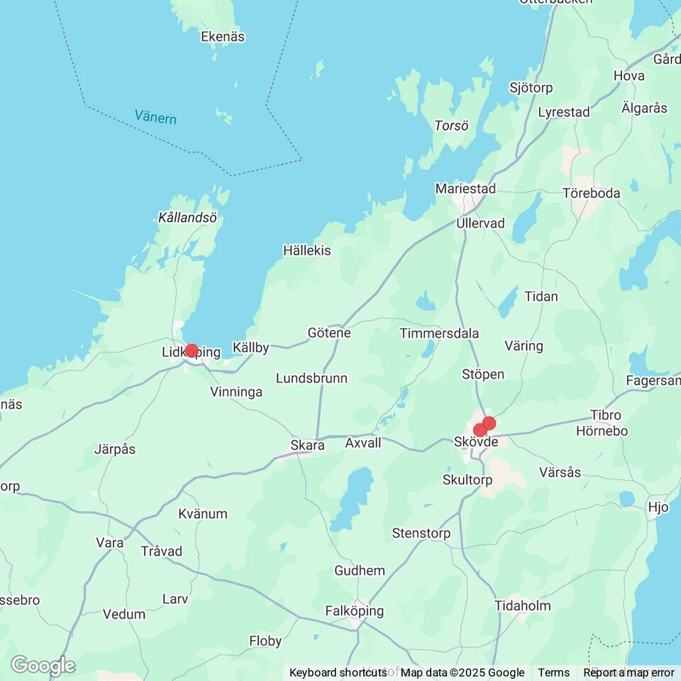 Butiker med rea-varor nära Hällekis, Västergötland