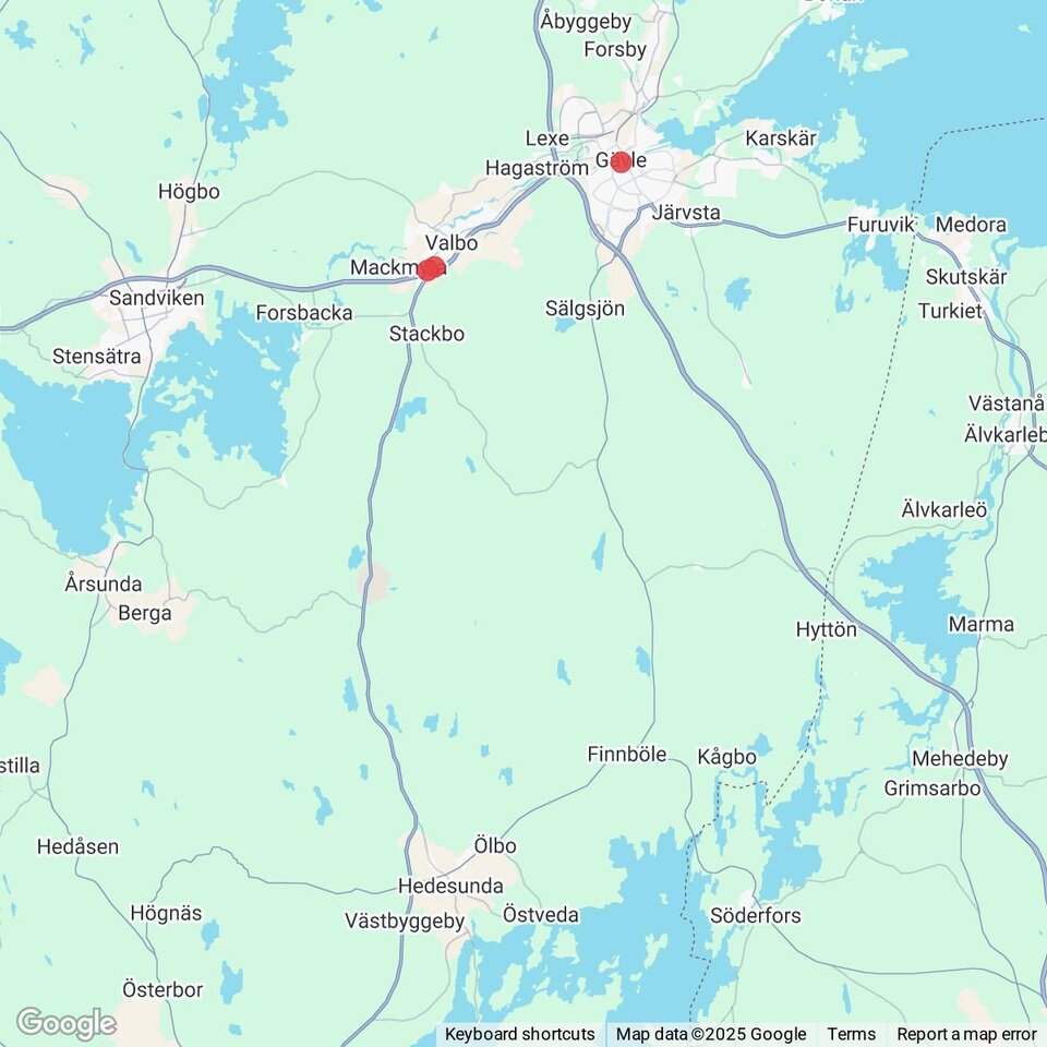 Butiker med rea-varor nära Hedesunda, Gästrikland