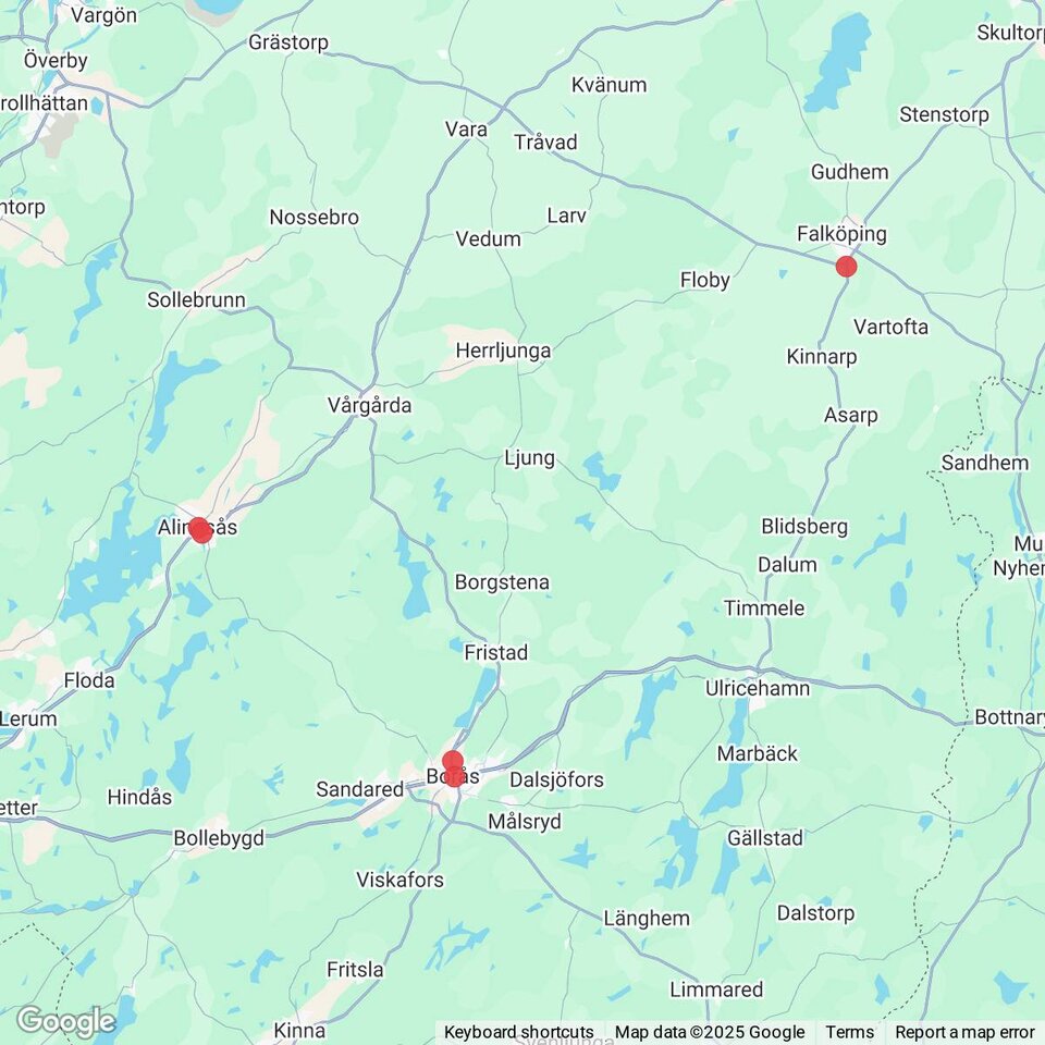 Butiker med rea-varor nära Herrljunga, Västergötland