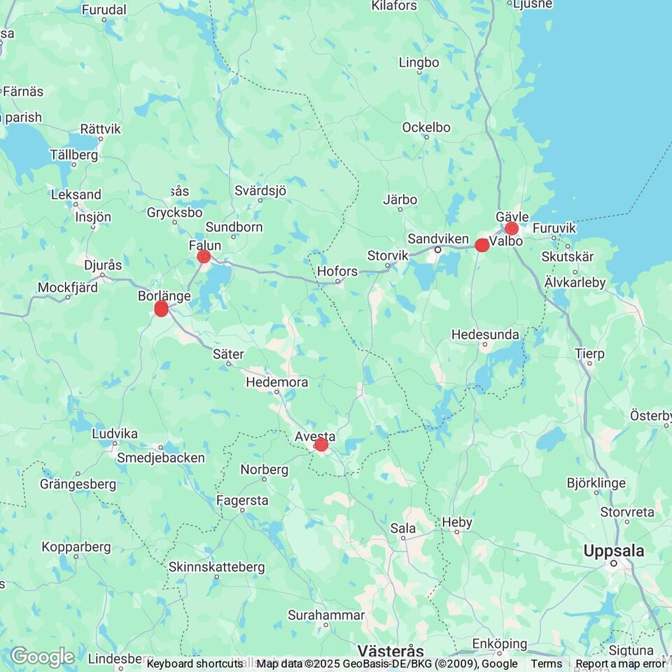 Butiker med rea-varor nära Hofors, Gästrikland