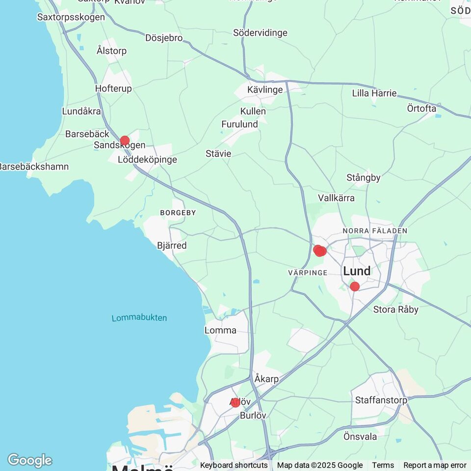 Butiker med rea-varor nära Hofterup, Skåne