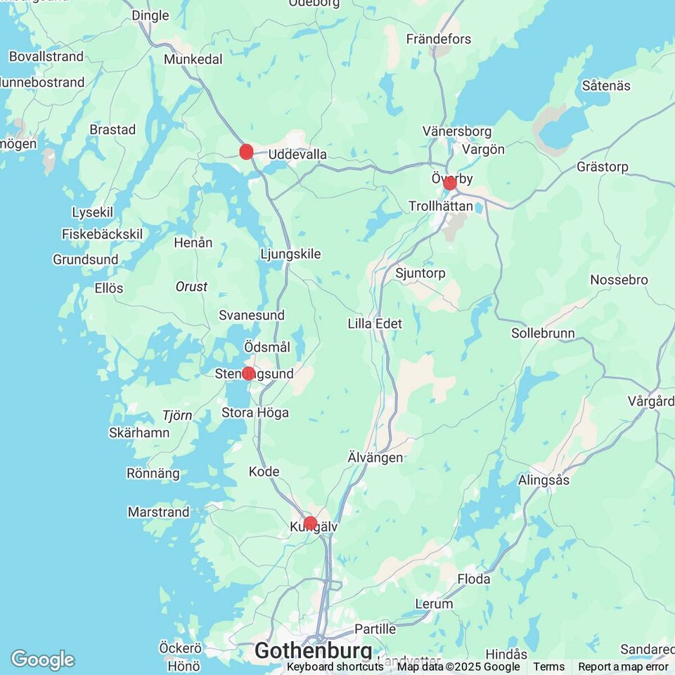 Butiker med rea-varor nära Höggeröd, Bohuslän