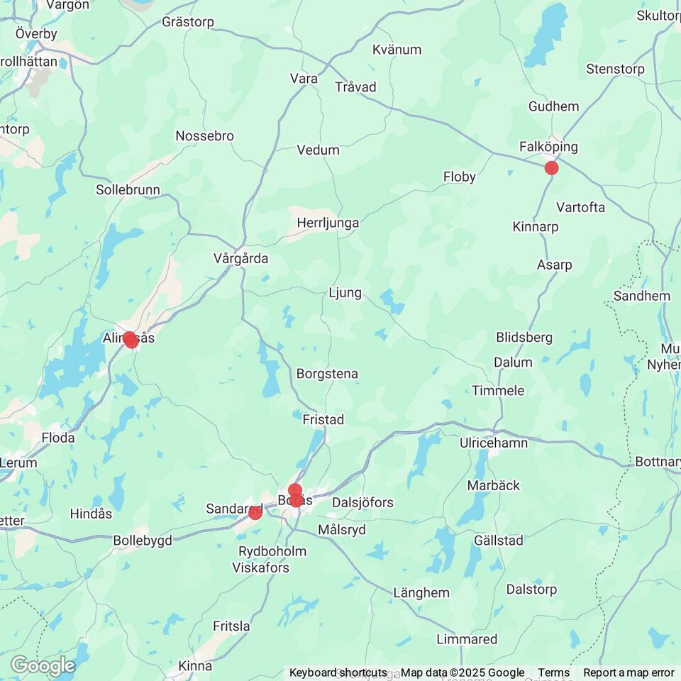 Butiker med rea-varor nära Hökerum, Västergötland