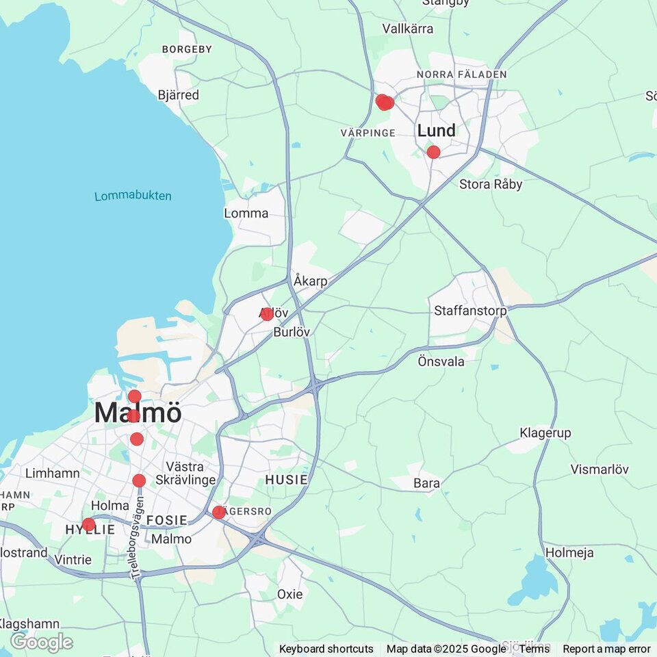 Butiker med rea-varor nära Holmeja, Skåne