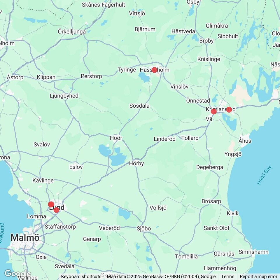 Butiker med rea-varor nära Hörby, Skåne