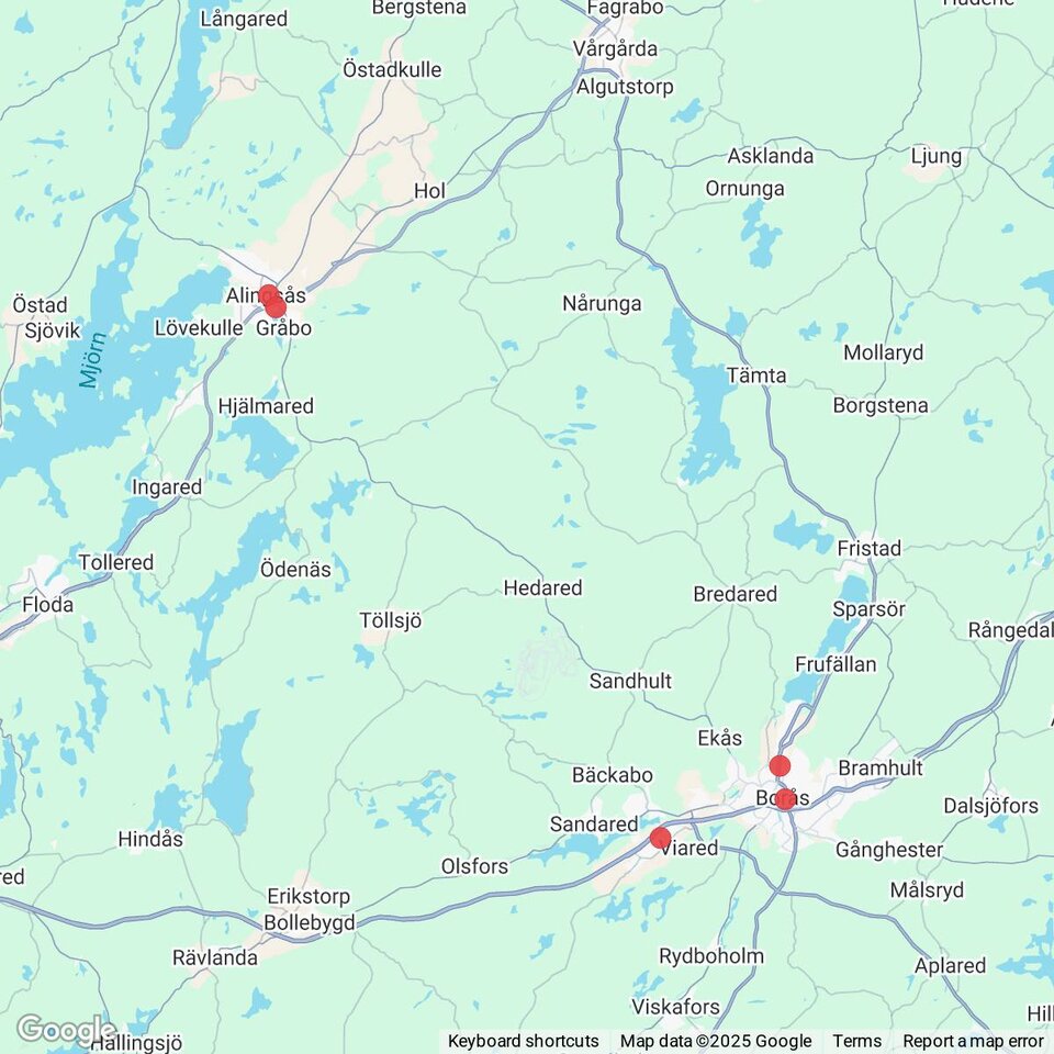 Butiker med rea-varor nära Horla, Västergötland