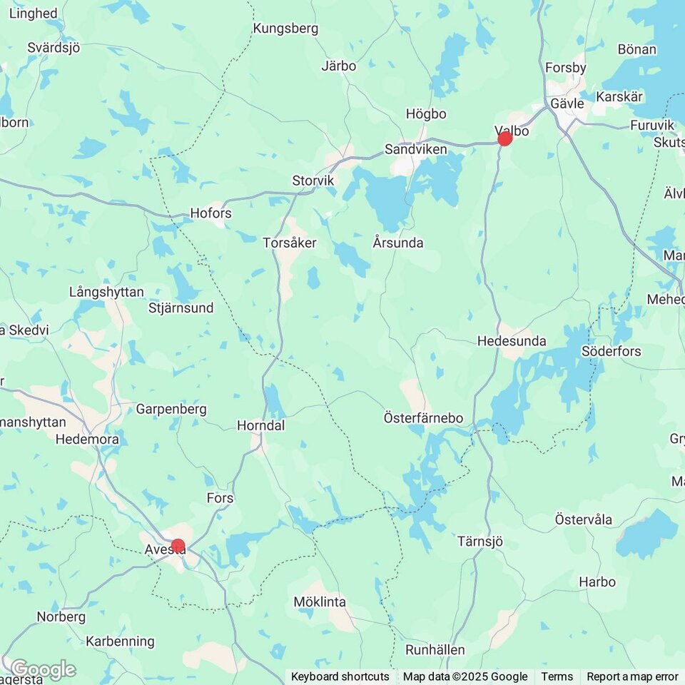 Butiker med rea-varor nära Horndal, Dalarna