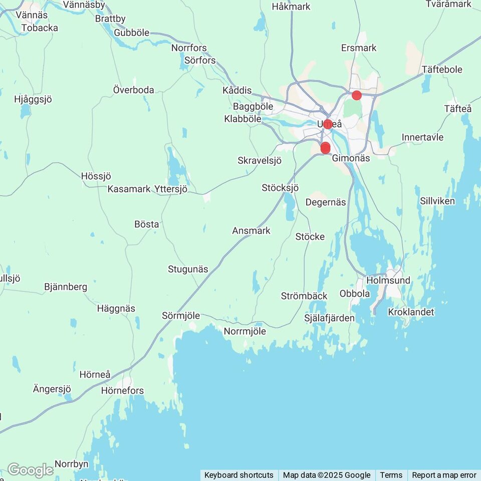 Butiker med rea-varor nära Hörnefors, Västerbotten