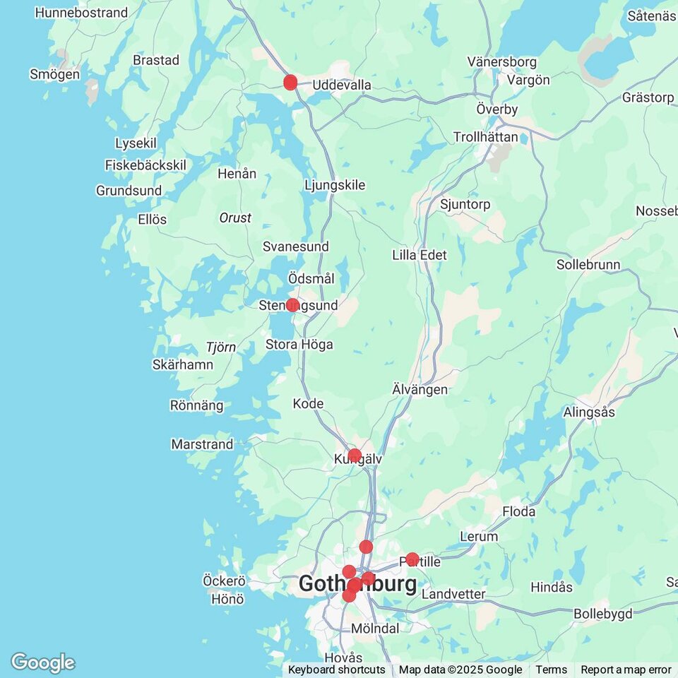 Butiker med rea-varor nära Höviksnäs, Bohuslän