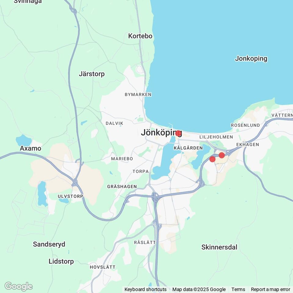 Butiker med rea-varor nära Hulukvarn, Ulfstorp och Västersjön, Småland