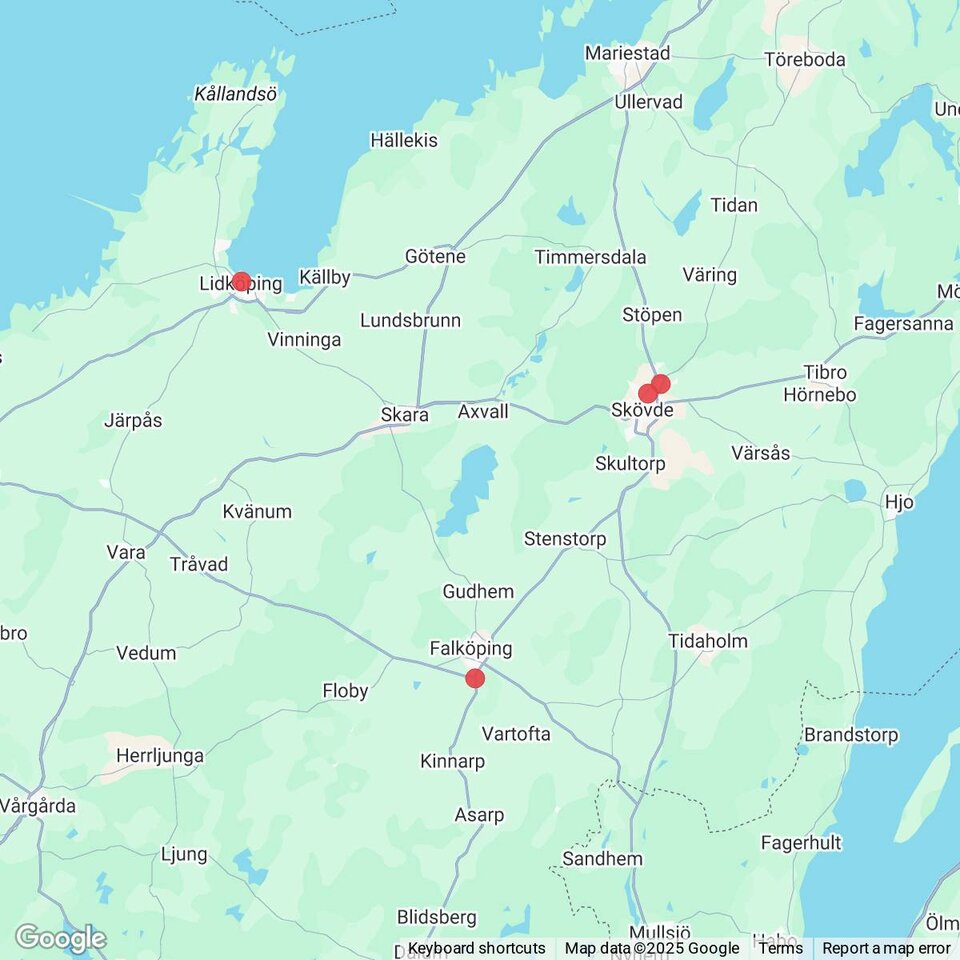 Butiker med rea-varor nära Igelstorp, Västergötland