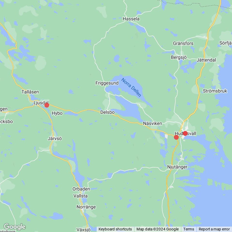 Butiker med rea-varor nära Ilsbo, Hälsingland