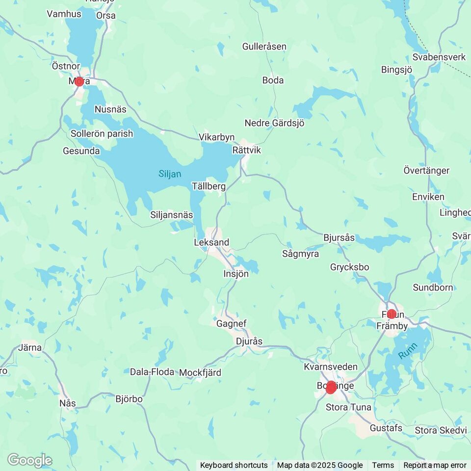 Butiker med rea-varor nära Insjön, Dalarna