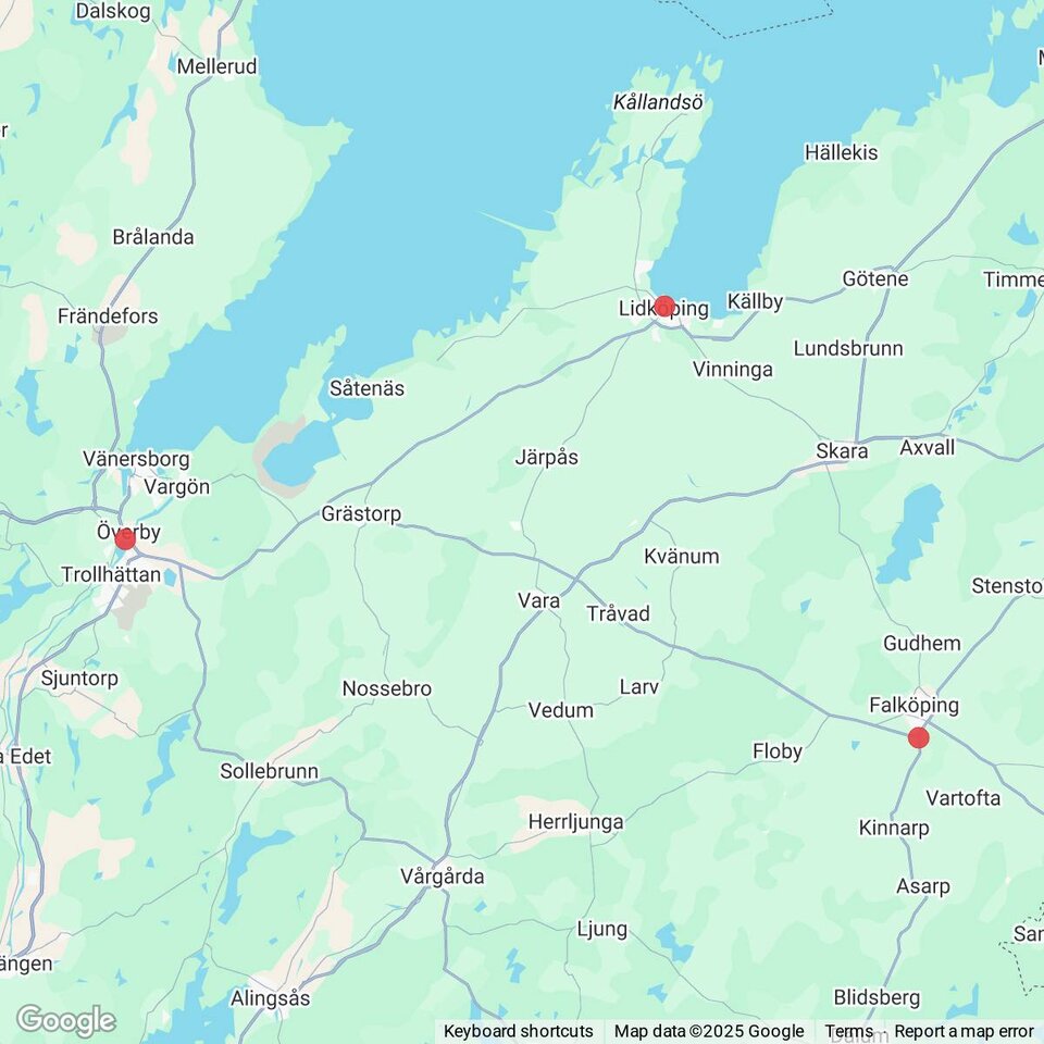 Butiker med rea-varor nära Järpås, Västergötland