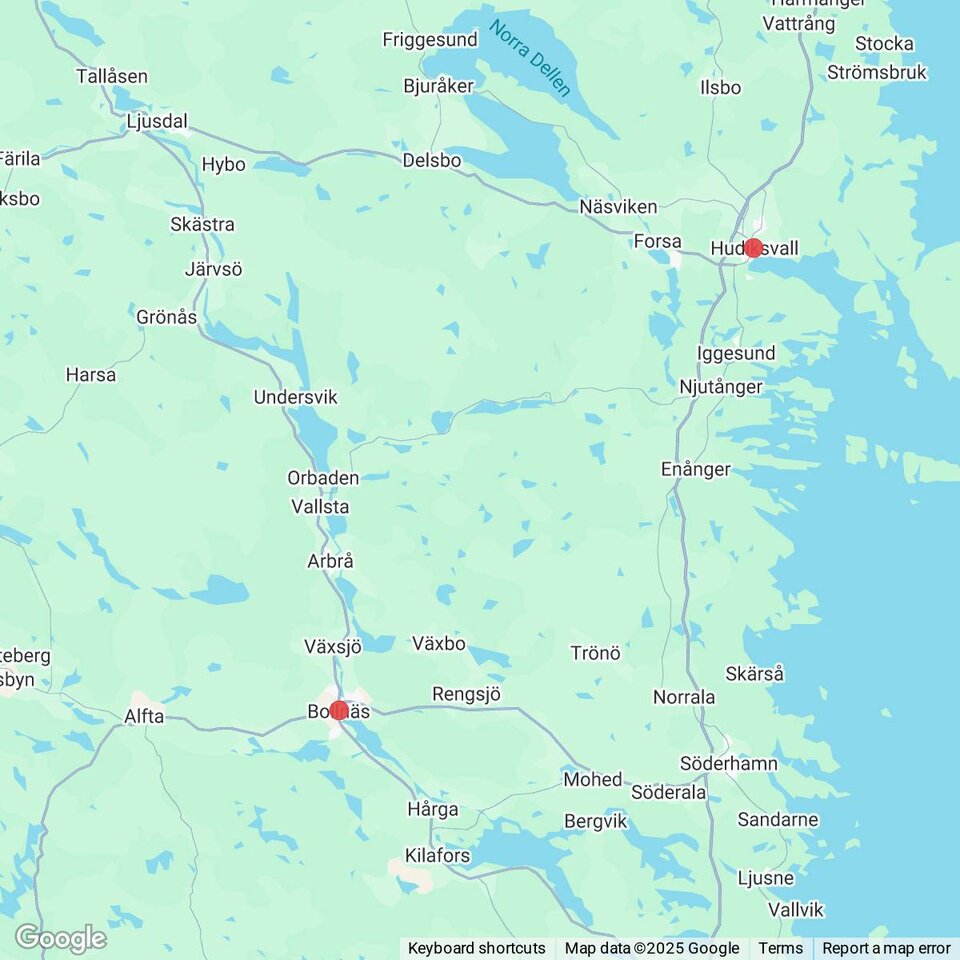 Butiker med rea-varor nära Järvsö, Hälsingland