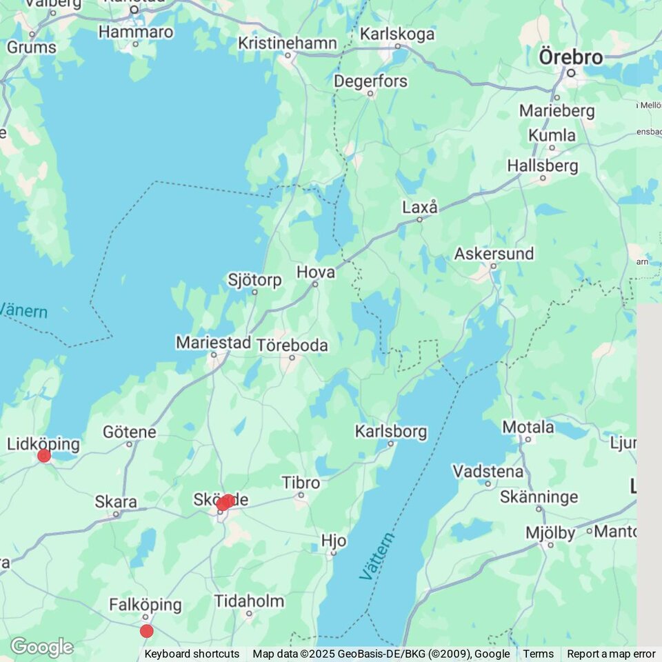 Butiker med rea-varor nära Jung, Västergötland