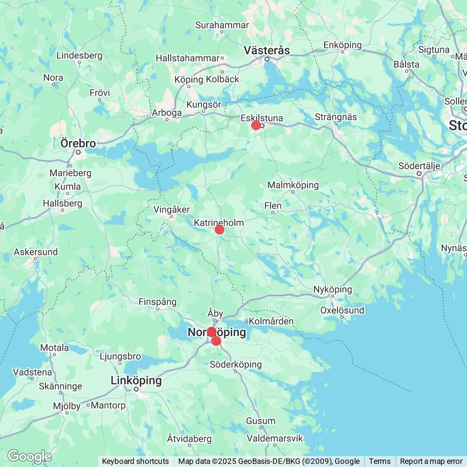 Butiker med rea-varor nära Katrineholm, Södermanland