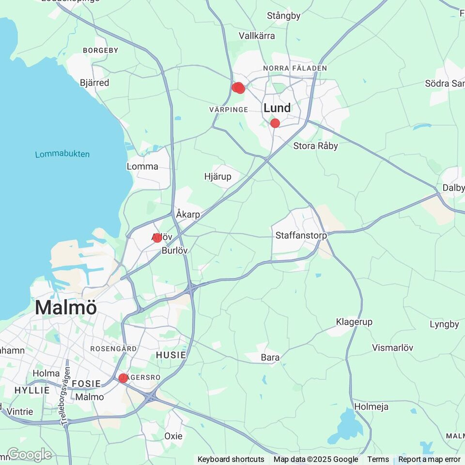 Butiker med rea-varor nära Klågerup, Skåne