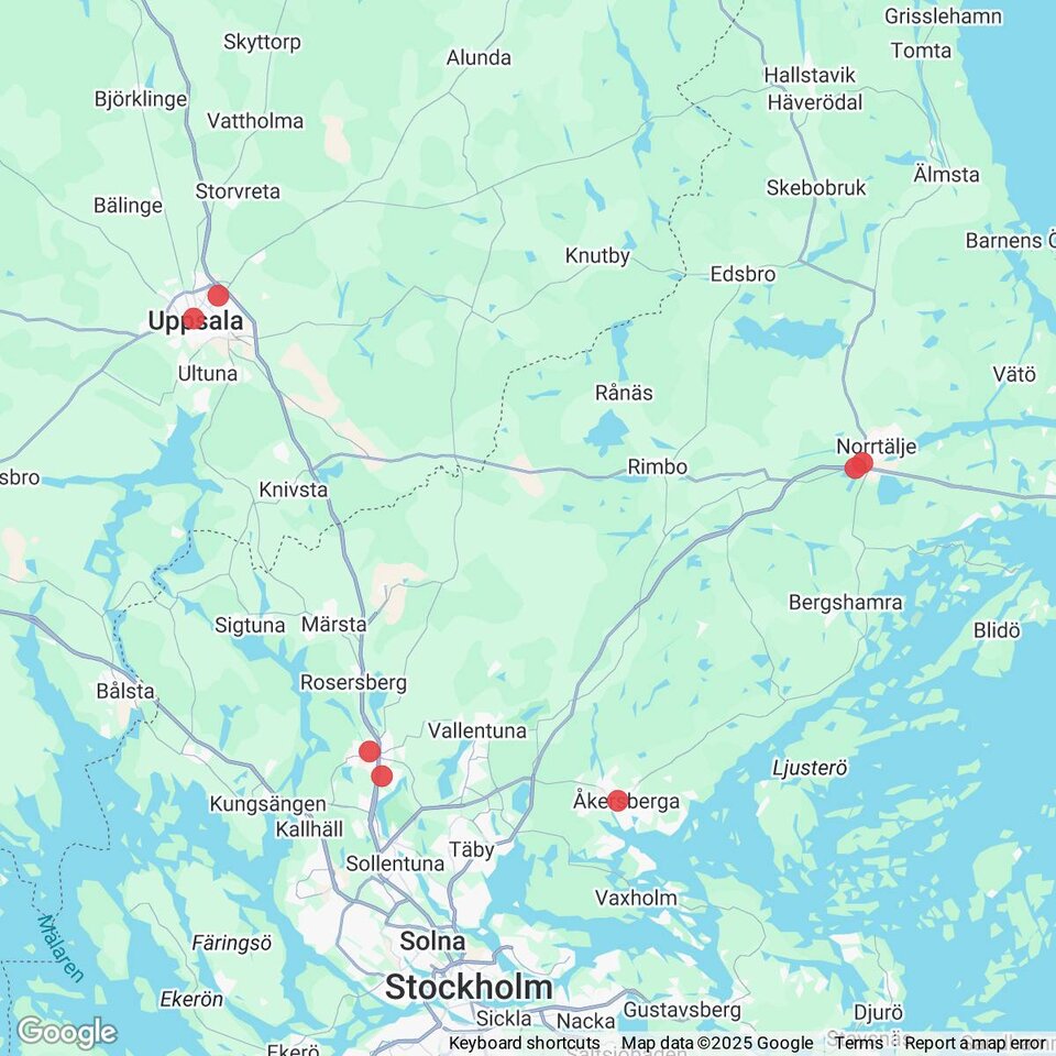 Butiker med rea-varor nära Knutby, Uppland