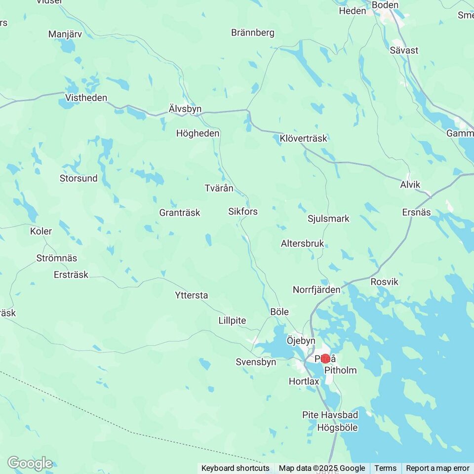 Butiker med rea-varor nära Korsträsk, Norrbotten