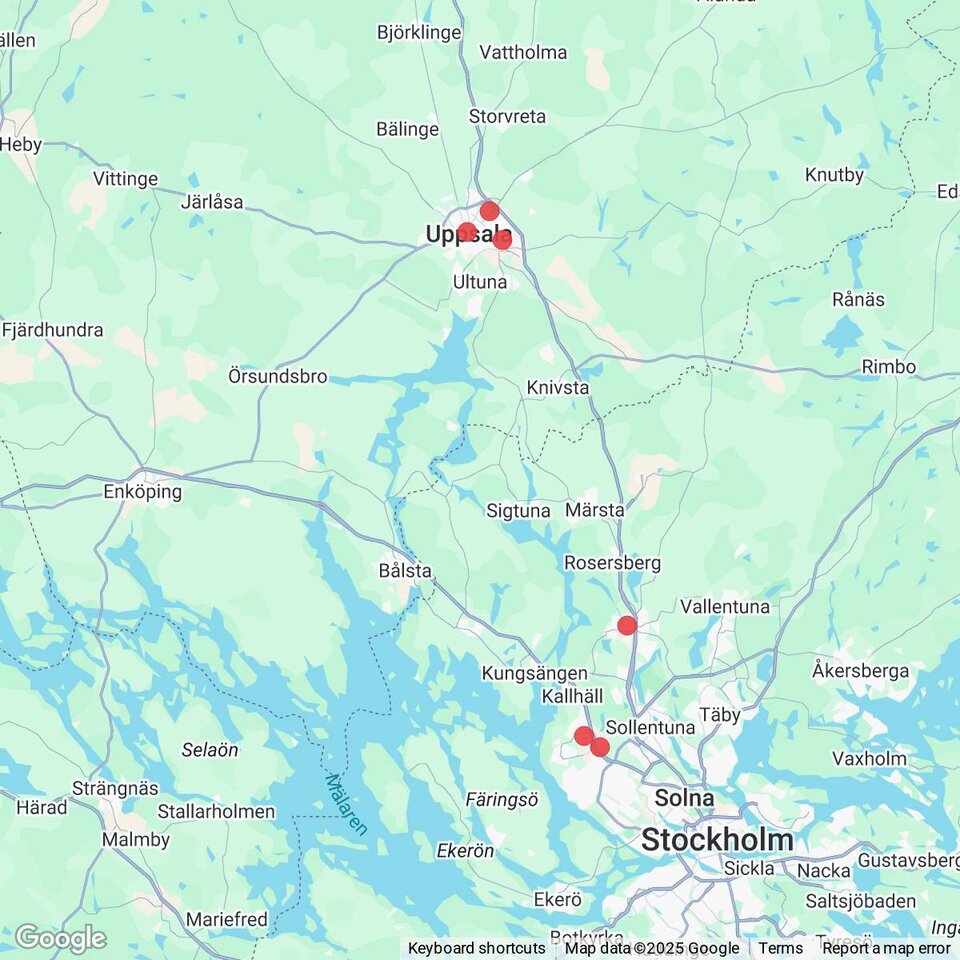 Butiker med rea-varor nära Krägga, Uppland