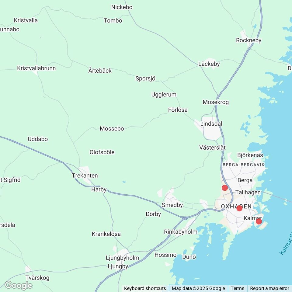 Butiker med rea-varor nära Kristvallabrunn, Småland