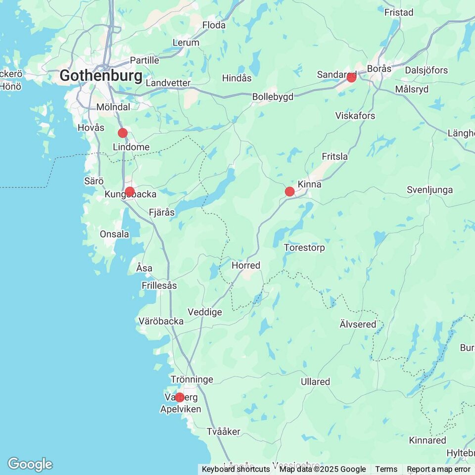 Butiker med rea-varor nära Kungsäter, Västergötland