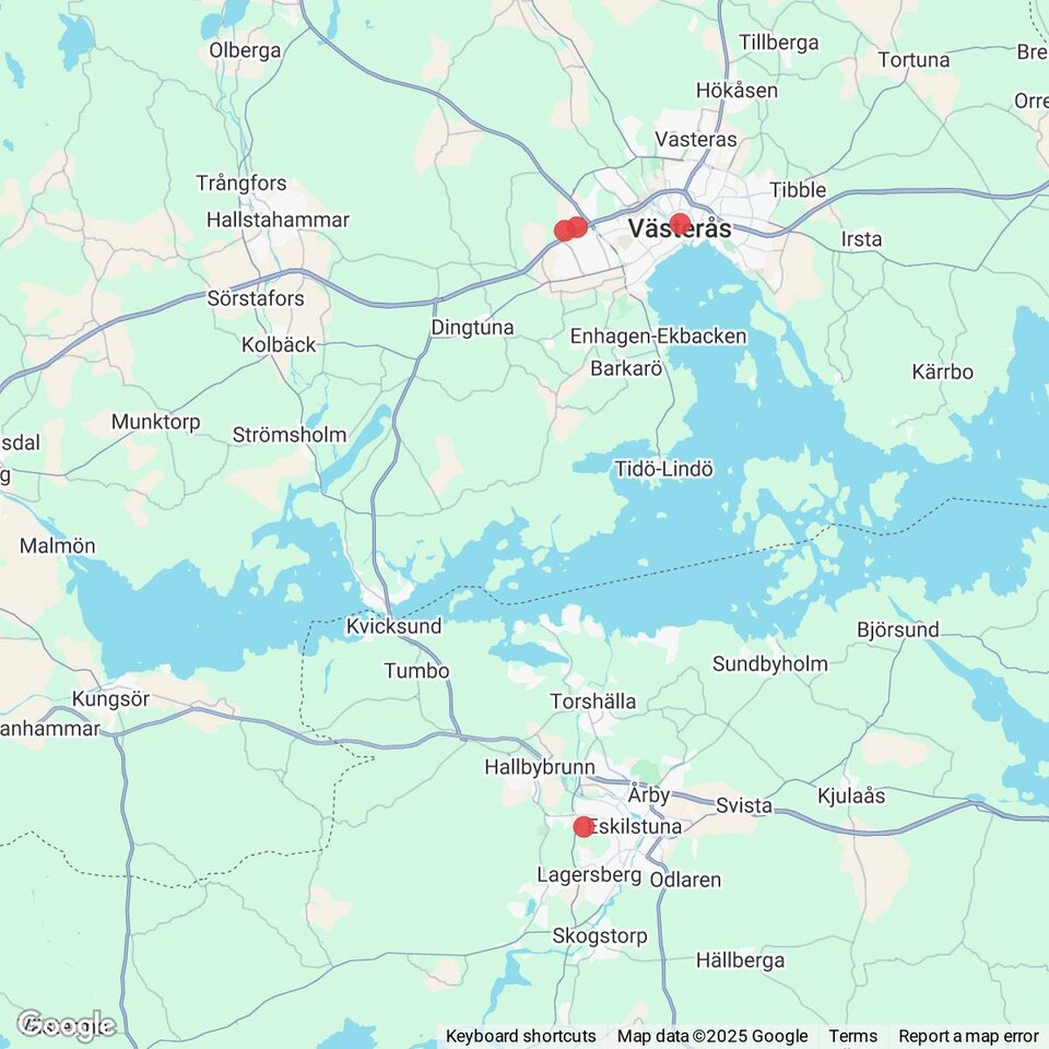 Butiker med rea-varor nära Kvicksund, Västmanland