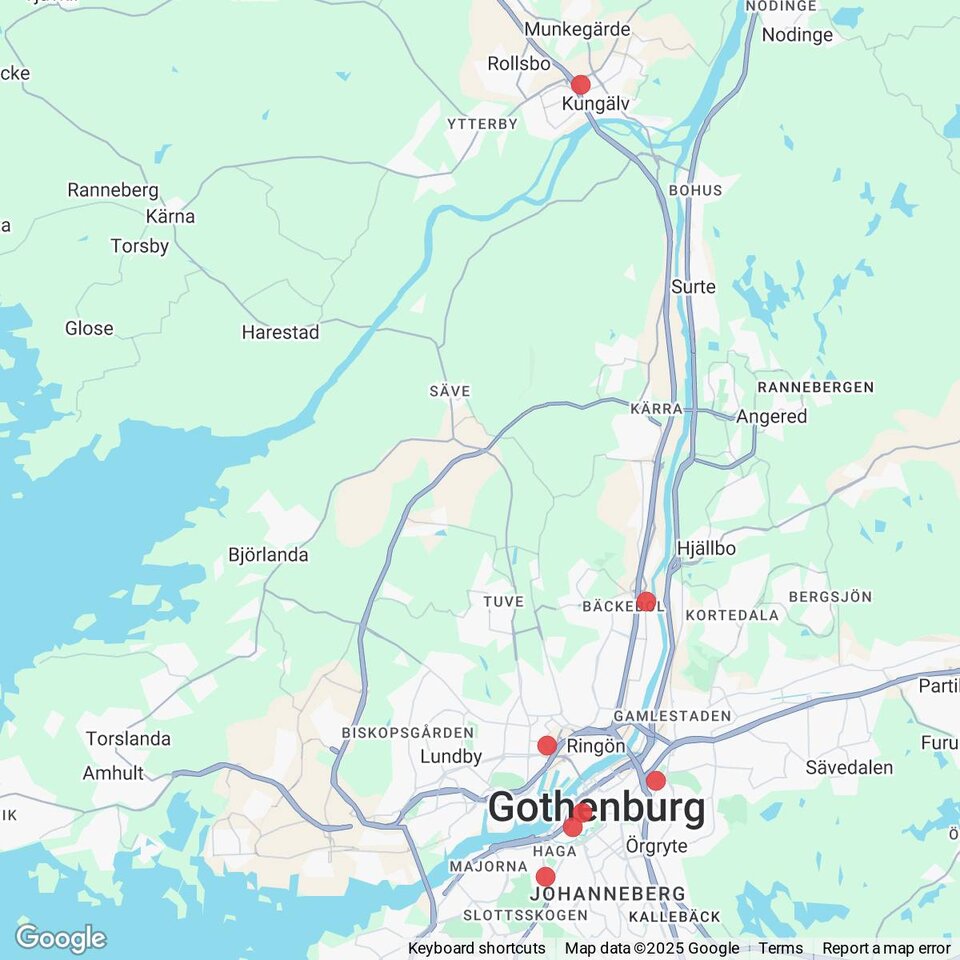 Butiker med rea-varor nära Kyrkeby och Nereby, Bohuslän