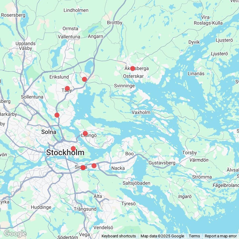 Butiker med rea-varor nära Laggarsvik och Linanäs, Uppland