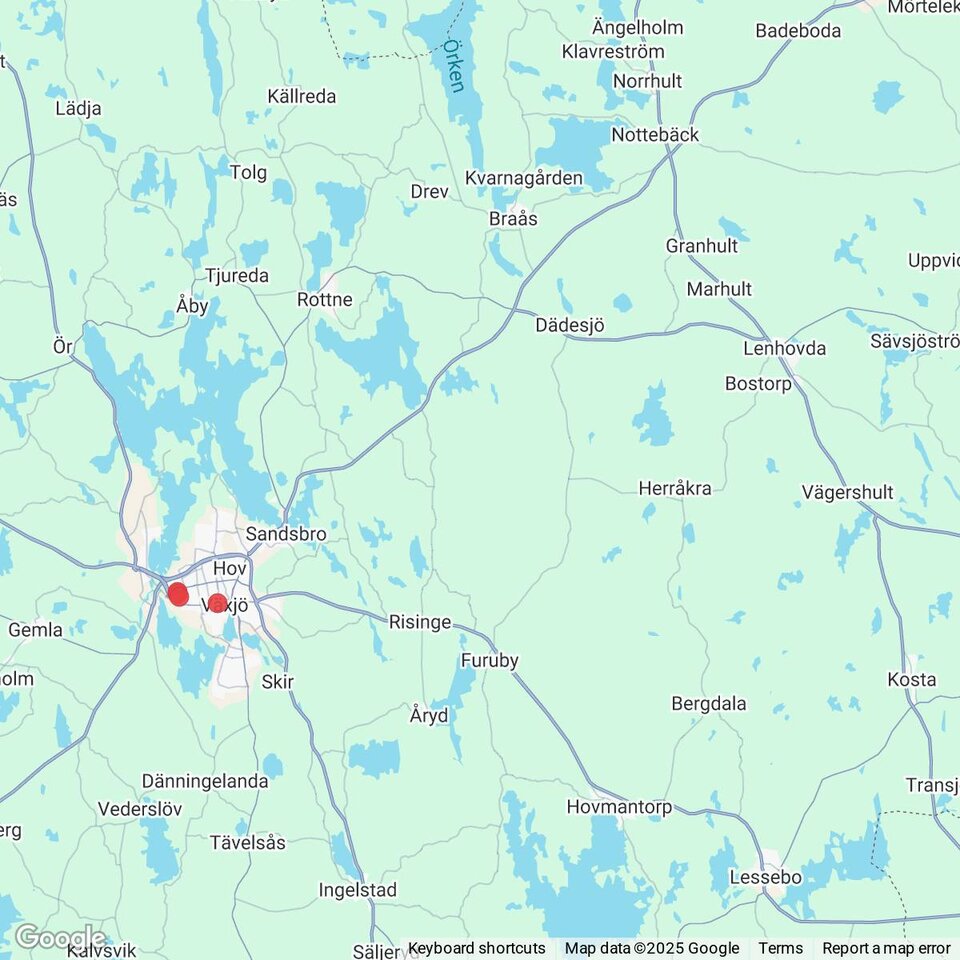 Butiker med rea-varor nära Lenhovda, Småland