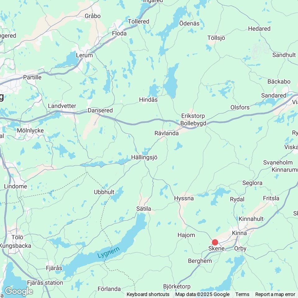 Butiker med rea-varor nära Lerum, Västergötland