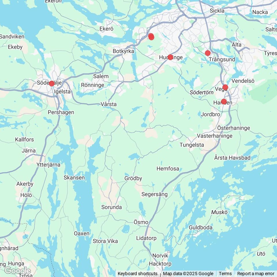 Butiker med rea-varor nära Lidatorp och Klövsta, Södermanland