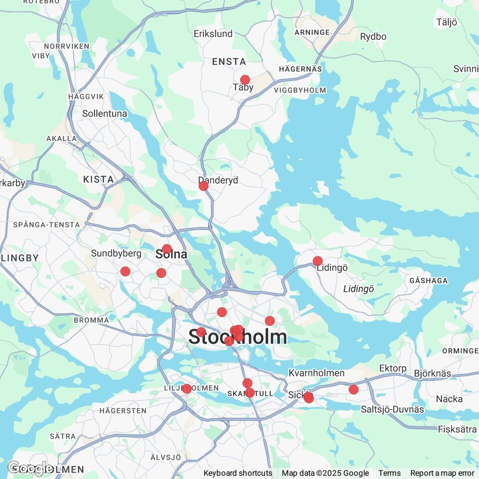 Butiker med rea-varor nära Lidingö, Uppland