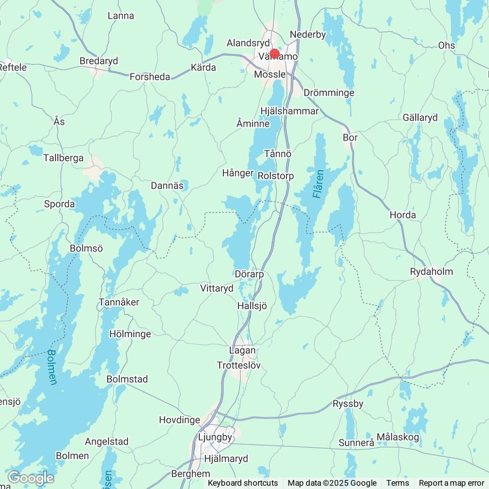 Butiker med rea-varor nära Ljungby, Småland