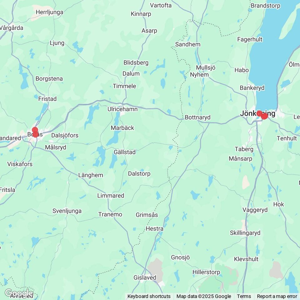 Butiker med rea-varor nära Ljungsarp, Västergötland