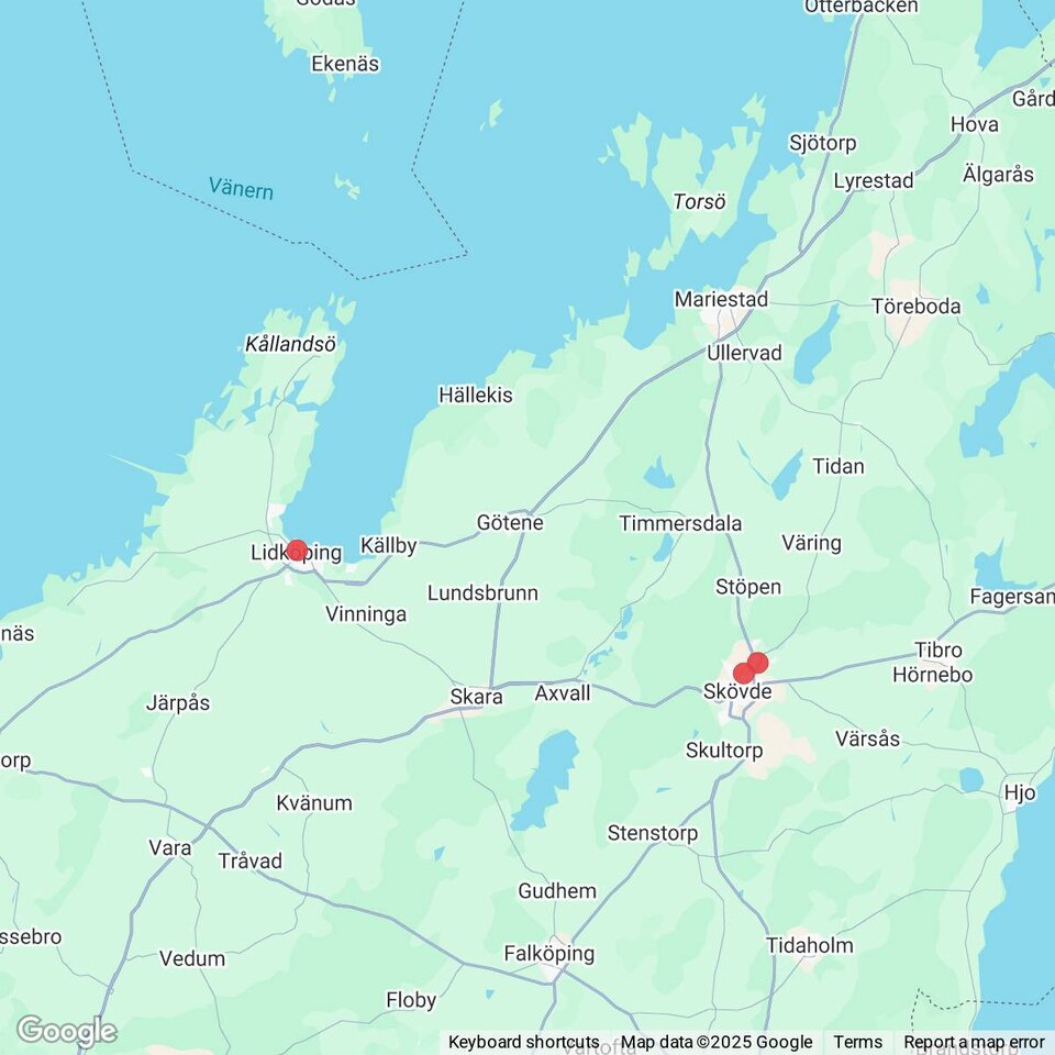 Butiker med rea-varor nära Lugnås, Västergötland