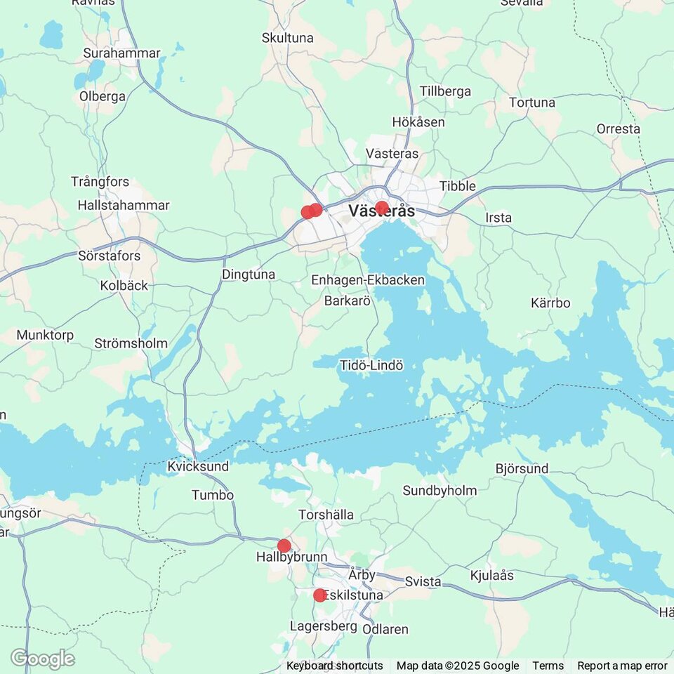 Butiker med rea-varor nära Lycksta, Västmanland