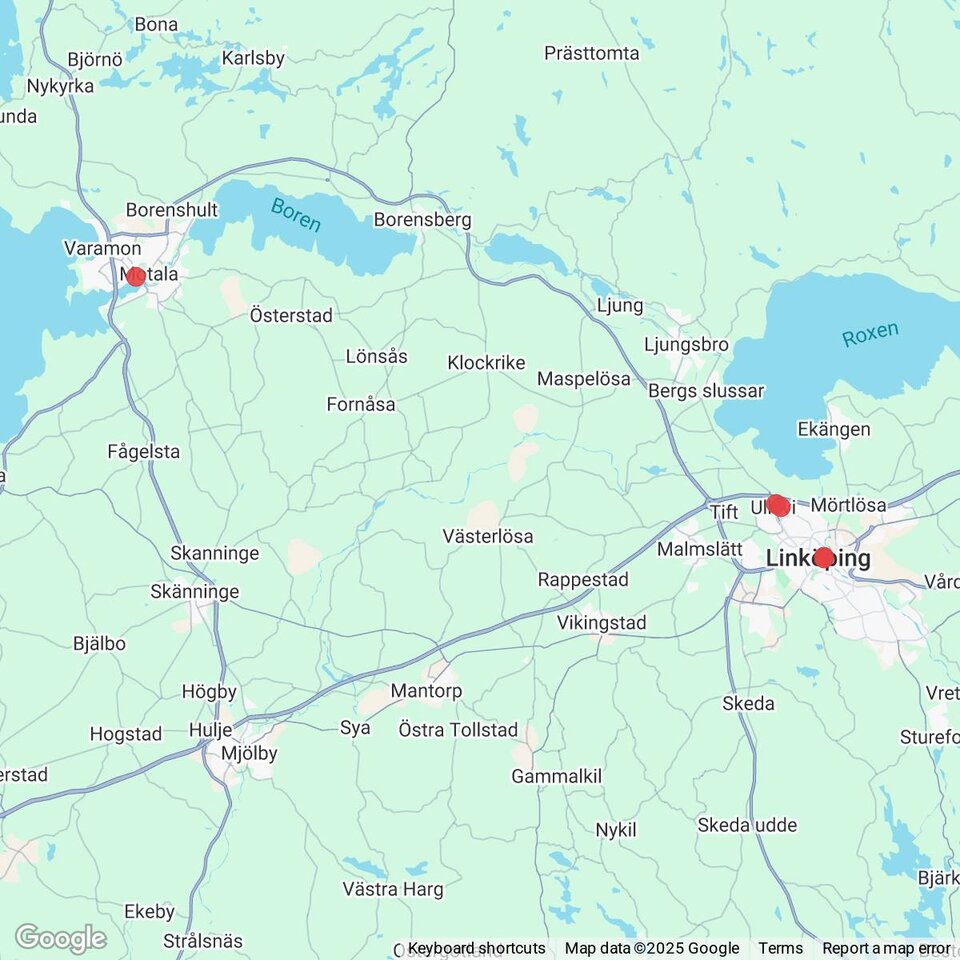 Butiker med rea-varor nära Mantorp, Östergötland