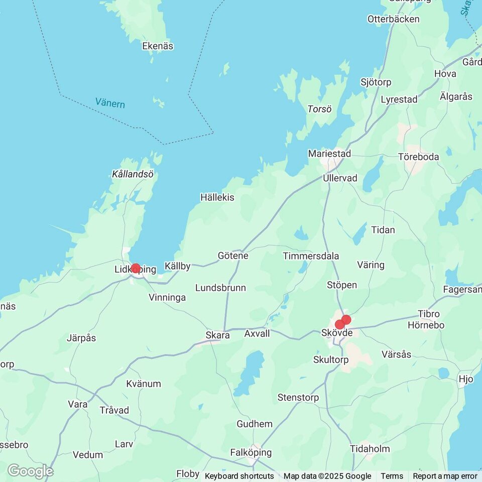 Butiker med rea-varor nära Mariestad, Västergötland