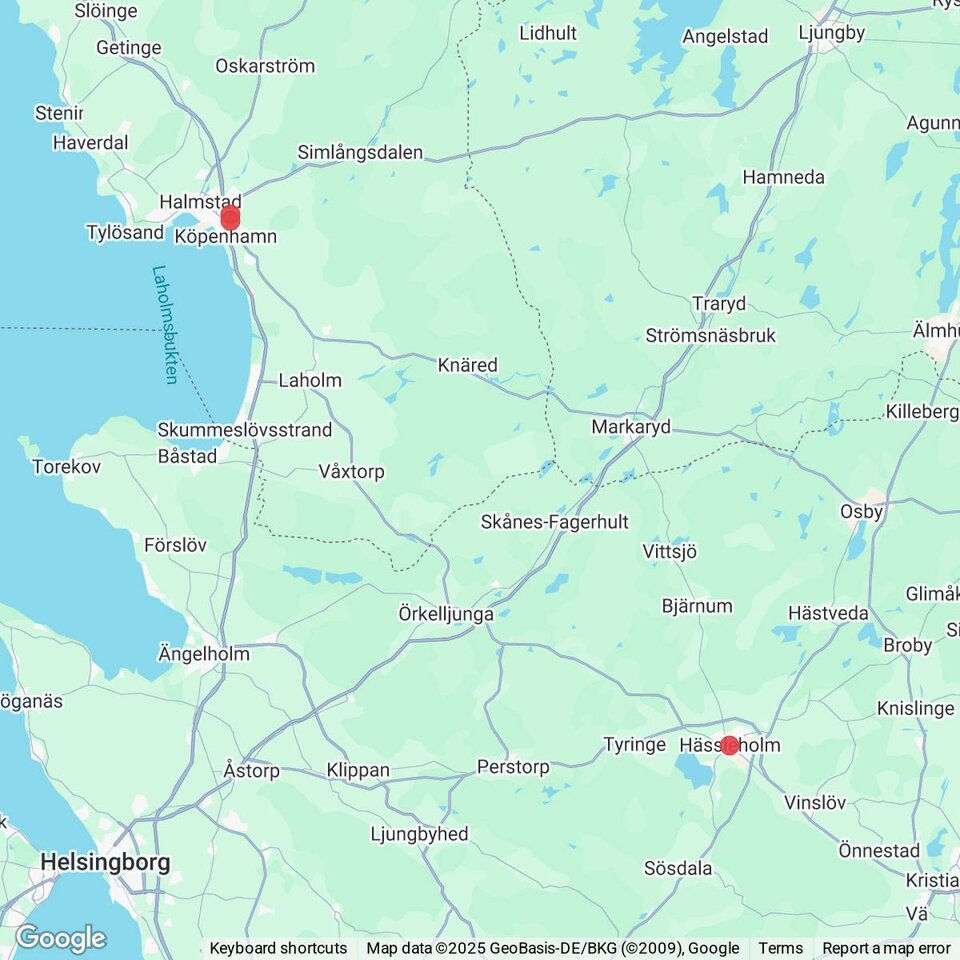 Butiker med rea-varor nära Markaryd, Småland