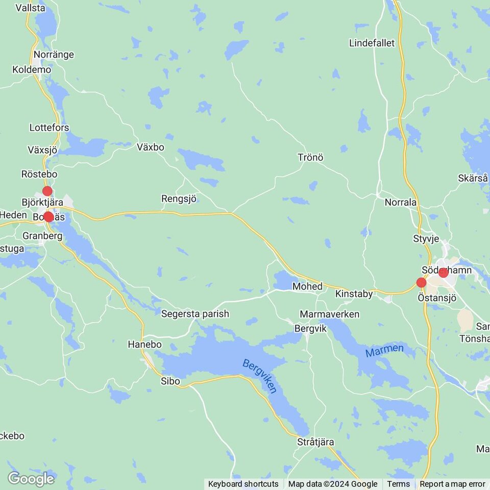 Butiker med rea-varor nära Marmaskogen, Hälsingland