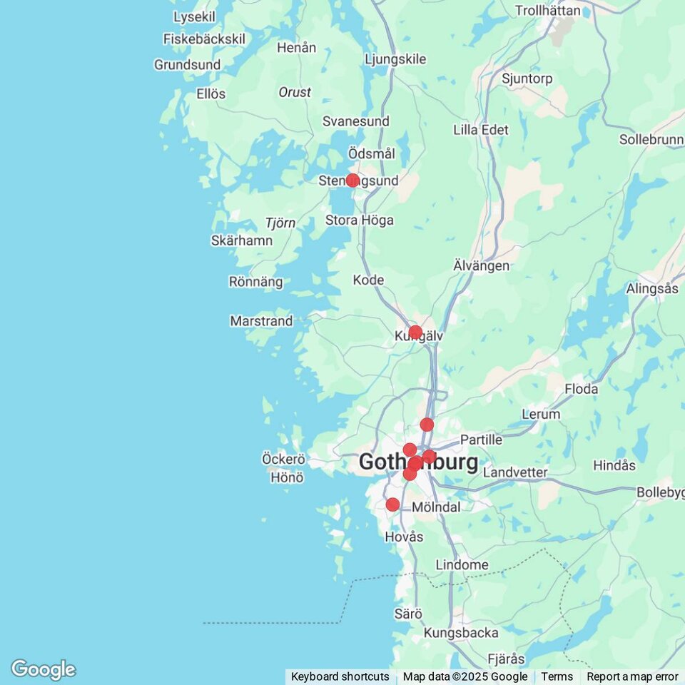 Butiker med rea-varor nära Marstrand, Bohuslän