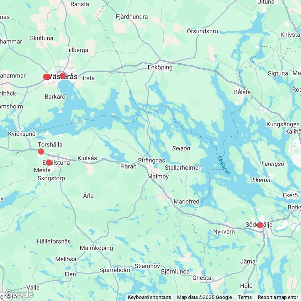 Butiker med rea-varor nära Merlänna, Södermanland