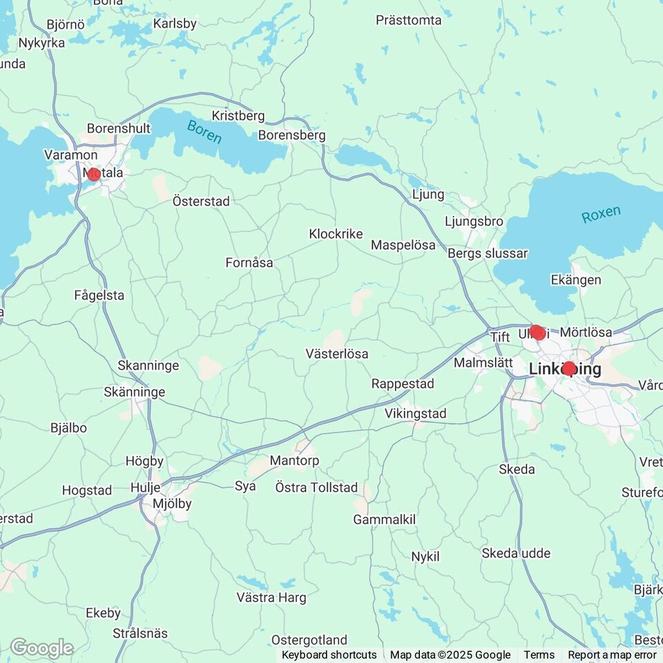 Butiker med rea-varor nära Mjölby, Östergötland