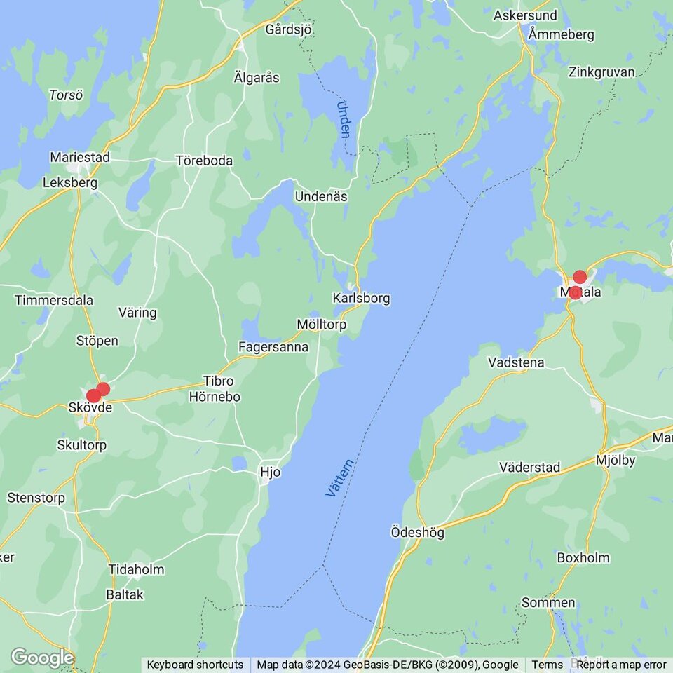 Butiker med rea-varor nära Mölltorp, Västergötland