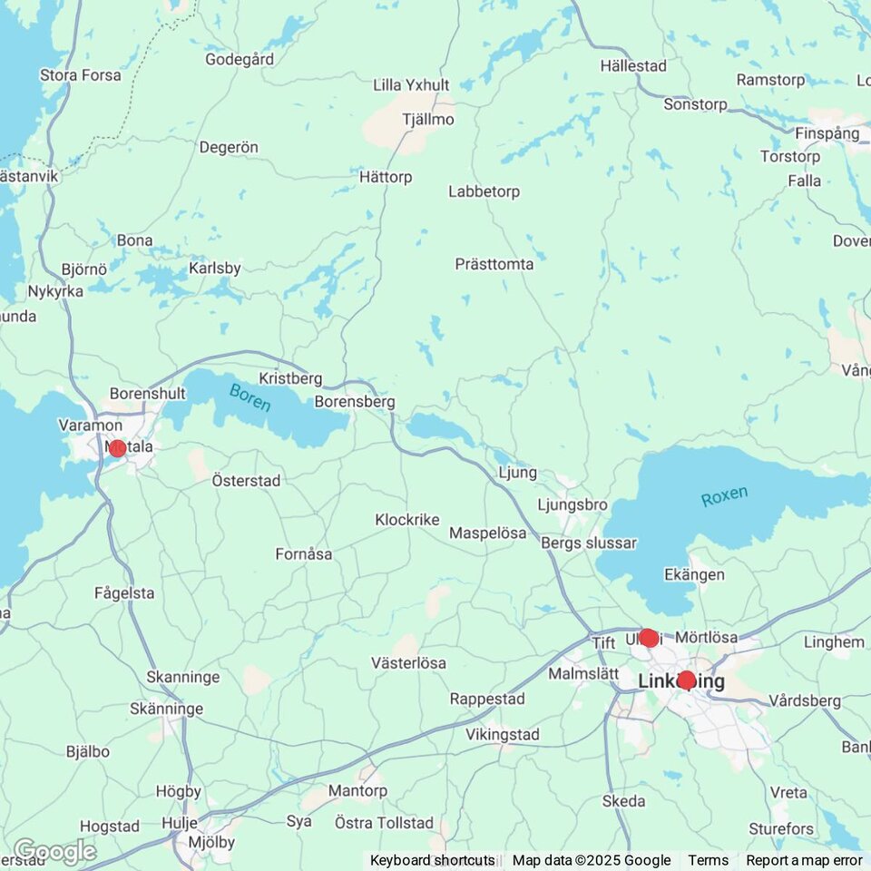 Butiker med rea-varor nära Motala, Östergötland