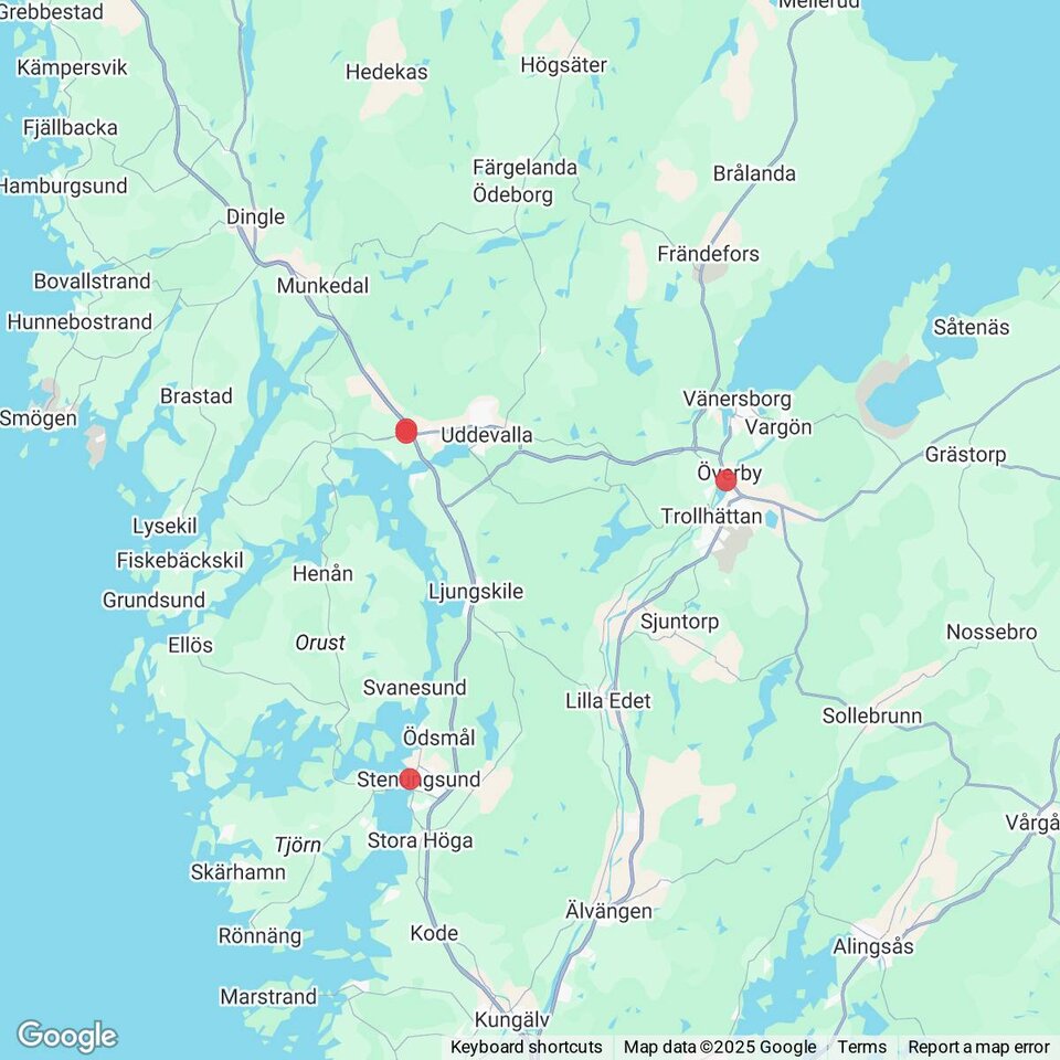 Butiker med rea-varor nära Munkedal, Bohuslän