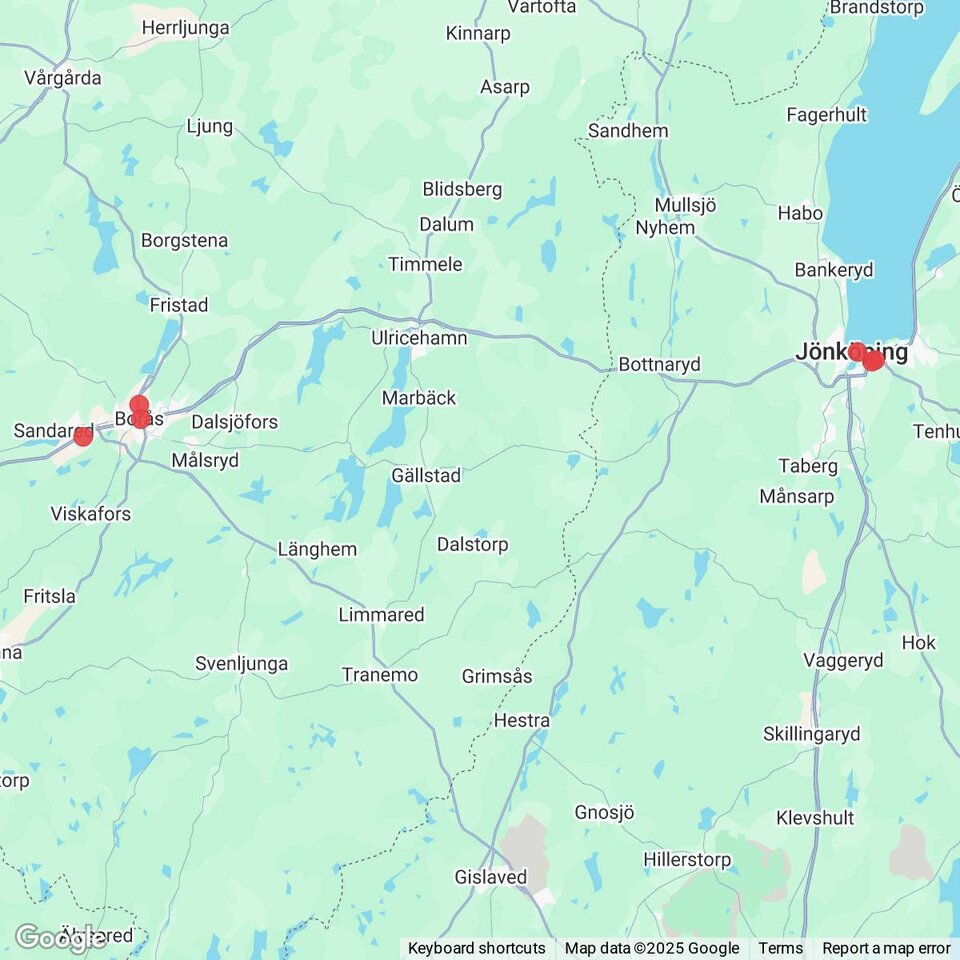 Butiker med rea-varor nära Nittorp, Västergötland